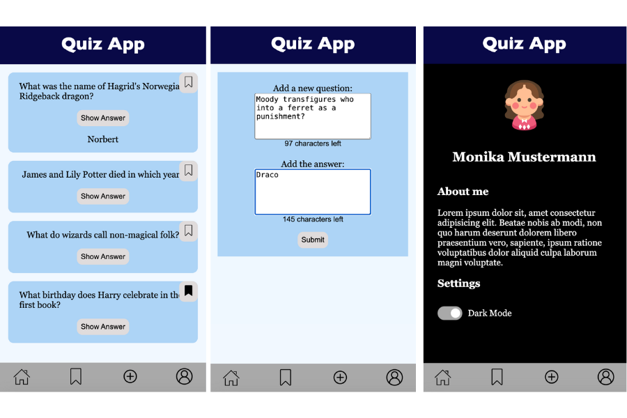 first slide Quiz App